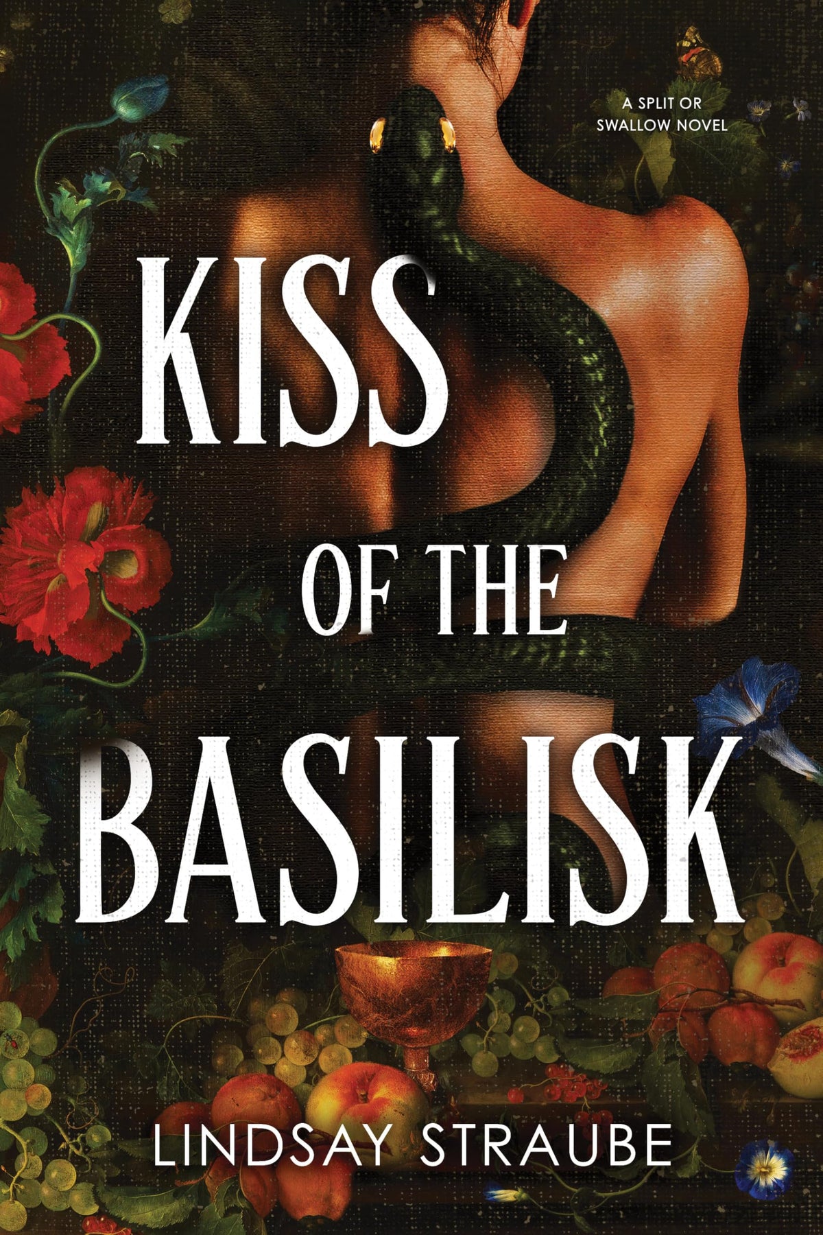 Fantasy novel cover 'Kiss of the Basilisk' by Lindsay Straube.