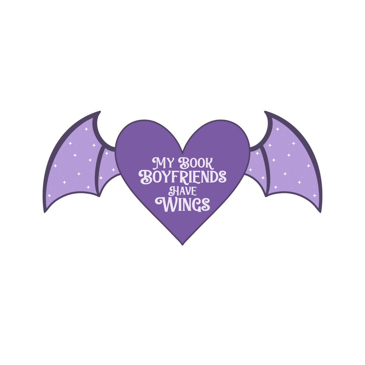 My Book Boyfriends Have Wings Sticker
