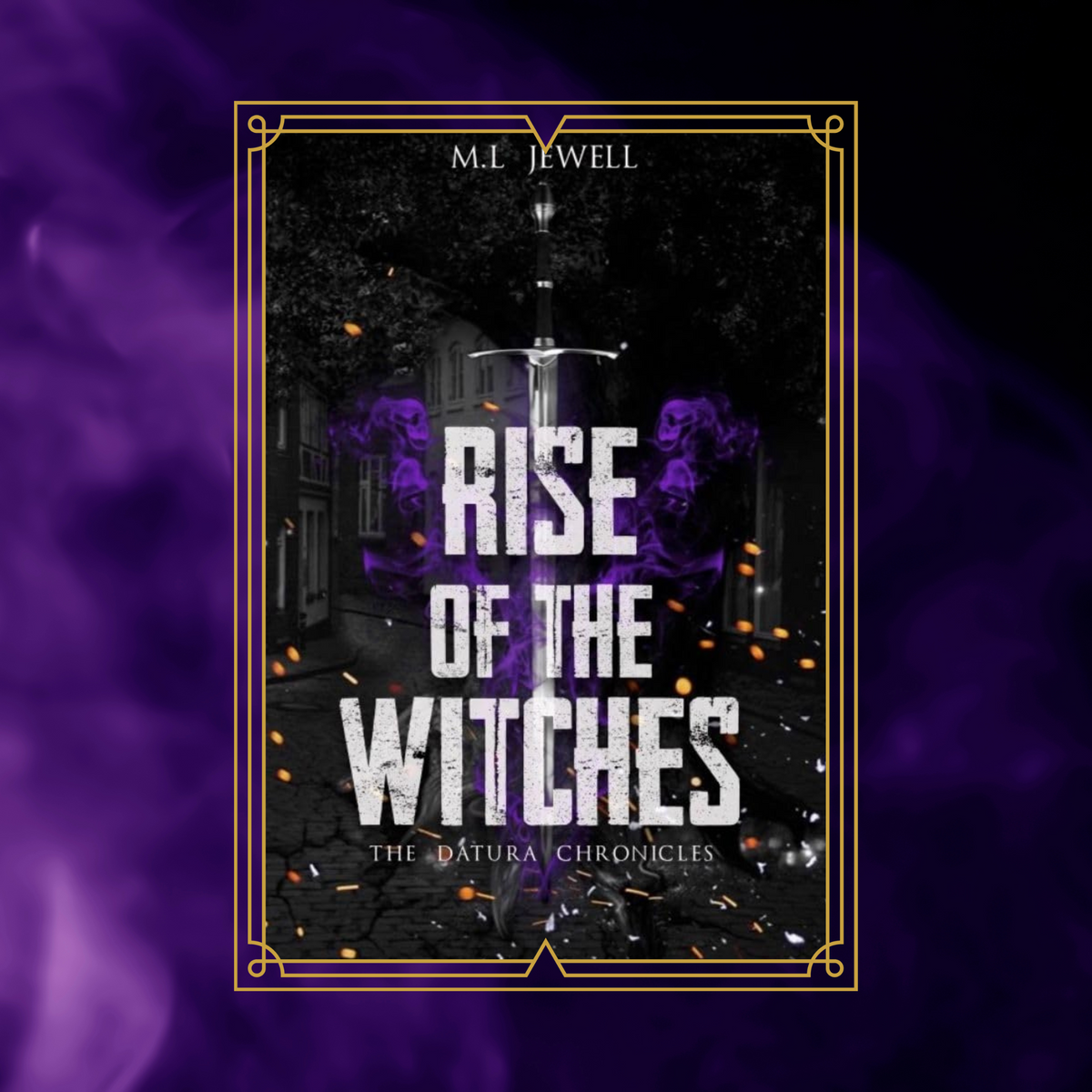 Book cover of 'Rise of the Witches' with a dark background and purple elements.