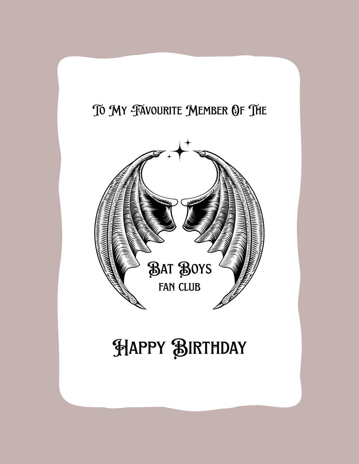 Bat Boy Fan Club Card