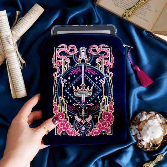 Serpents & Swords Blue E-Reader Sleeve (Large)