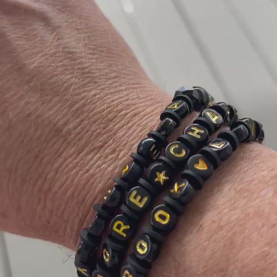 Video of Jess wearing multiple bracelets.